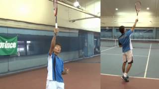 テニス　サービスの打ち方・・tennis service
