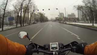 Ebike winter Moscow riding + Lipo Fire - Покатушки зимой на электровелосипеде