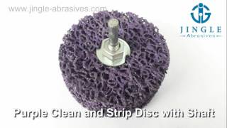 Purple Cleaning and Stripping Disc with Shaft