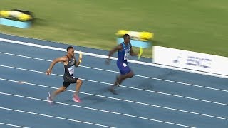 Andre De Grasse beats Justin Gatlin at IAAF World Relays 2017