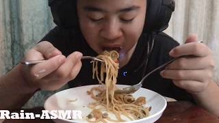 (No Talking) ASMR Spaghetti & Meatballs CRUNCHY Garlic