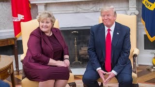 Pressekonferansen med Erna Solberg og Donald Trump