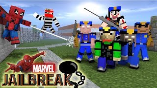 Monster School : MARVEL'S SPIDER-MAN VS JAILBREAK GRANNY , BALDI'S , GRANDPA - Minecraft Animation