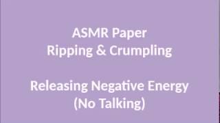 ASMR Satisfying Paper Ripping, Crumpling, Tearing & Ruffling Sound (No Talking)