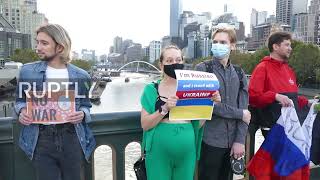 Australia: Russian, Ukrainian diaspora in Melbourne demo against Ukraine conflict