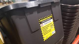Costco! Heavy duty 27 Gallon Storage bins with yellow lids! $5.99!!!