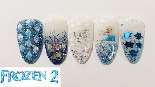 Frozen 2 Nail Art design