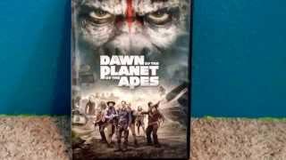 Dawn of the planet of the apes DVD unboxing.