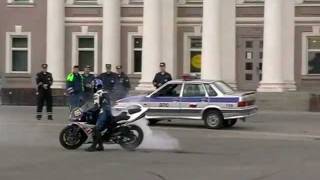Жесткий отжиг ( байкер кошмарит ДПС)