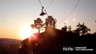 Троллей (Zip line) в Адыгее. Полет ласточки.