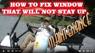 HOW TO FIX A WINDOW THAT WILL NOT STAY UP