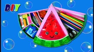 DIY.Диайвай.Пенал Арбузик своими руками.Канцелярия своими руками/Pencil case.Handmade.Back to school