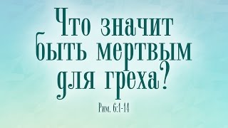 Проповедь: "Что значит быть мертвым для греха?" (Роман Тыслюк)