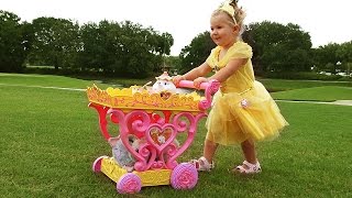 Диана - ПРИНЦЕССА Белль НА ПРОГУЛКЕ с Котиком, Belle Disney Princess