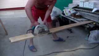 Быстрый распил досок электропилой Makita