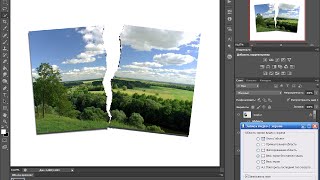 порванная фотография как сделать порванную фотографию фотошоп cs6