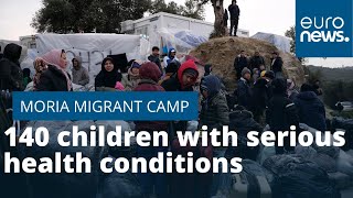 At least 140 children with serious health conditions living at Moria migrant camp, says MSF