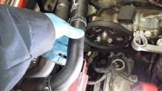Jaguar X-Type upper radiator hose and thermostat part 2