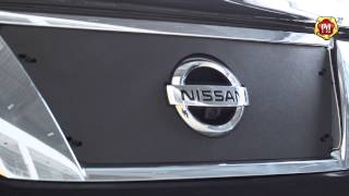 Зимняя заглушка решетки переднего бампера Nissan Pathfinder 2014-н.в. (russ-artel.ru)