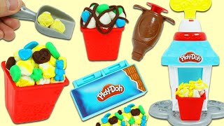 САША ДЕЛАЕТ ПОПКОРН ПЛЕЙ ДО. ИГРАЕМ В ПЛАСТИЛИН. НОВИНКА ПЛЕЙ ДО.PLAY DOH KITCHEN CREATIONS POPCORN.