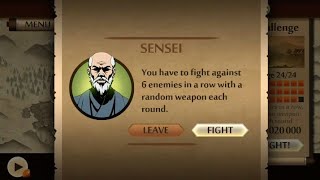 Shadow Fight : Shadow with Random Weapons vs  6 Enemies in a Row