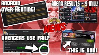Avengers Use Fail, Arena Results, Android Overheat and More [MCN]