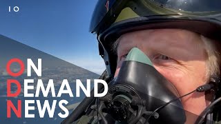 'Handing Over The Controls': Boris Flies in a Typhoon Jet