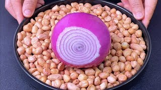 【小穎美食】夏天要多吃洋蔥，加一碗花生米，沒想到那麼好吃，實在是太香了
