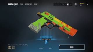 Rainbow six siege - Alpha pack - got a chameleon skin for dessert eagle gun