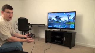 SWTOR with Xbox 360 controller and TV