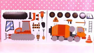 Camion de Chantier Activités d'Autocollants pour Enfants