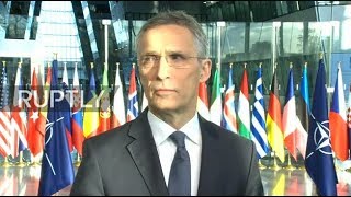 LIVE: NATO FMs meet in Brussels - Doorstep by Stoltenberg