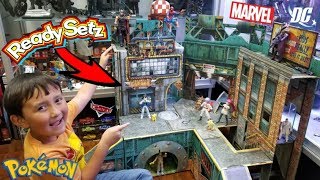 ULTIMATE DISPLAY FOR TOYS!! READYSETZ URBAN POP UP 3D PLAYSET!! FAMILY FUN REVIEW!