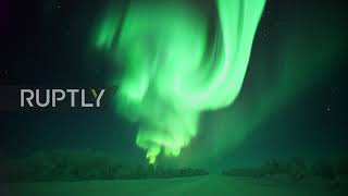 Spectacular northern lights put up a show in Murmansk region