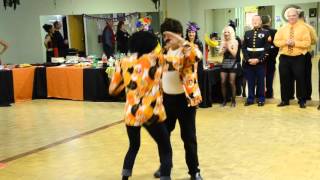 Bill Sturges and Heather Cino Perform a Hustle to "Staying Alive' by the Bee Gee's