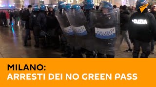 A Milano 3 arresti per la manifestazione dei no green pass di sabato