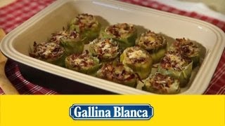Alcachofas rellenas de jamón