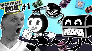 ПРИКЛЮЧЕНИЯ БЭНДИ Побег от ЗЛОДЕЕВ в Игре Bendy Nightmare Run ОГРОМНЫЙ ОСЬМИНОГ FFGTV Папа играет
