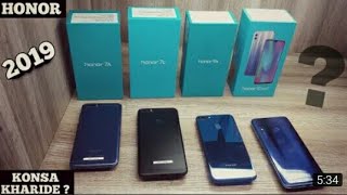 Honor 7a Vs Honor 7c Vs Honor 9N Vs Honor 10 Lite Unboxing and review
