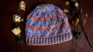 Вяжем шапку крючком узором звездочки ♥ Вяжем крючком ♥  Wild Rose ♥