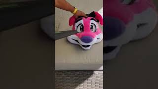 Blowing on a furry