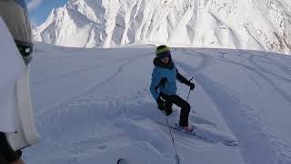 Freeride skiing in Kobi-Gudauri, Georgia 2019
