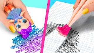 10 FAÇONS BIZARRES DE CACHER DES BARBIE DANS LA CLASSE / ASTUCES POUR TES BARBIES ET LOL
