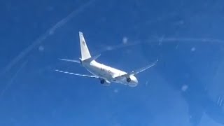 Видео сопровождения патрульного самолёта ВМС США над Чёрным морем вблизи российских границ