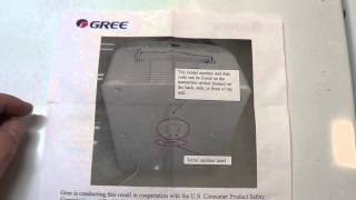 Gree Dehumidifier Recall!!!!