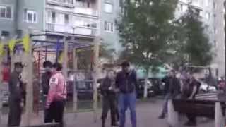 Драка  Менты повязали  кавказцев на детской площадке