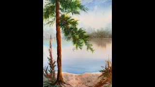 Рисуем акварелью -  сосну, сосновые иглы. Pine tree/ pine needles in WATERCOLOUR