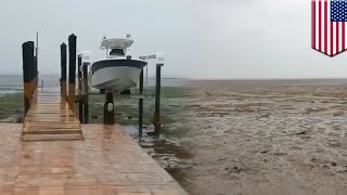 Water sucked away from beaches shown in viral videos and photos before Hurricane Irma - TomoNews