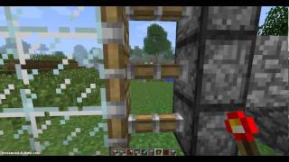 Двери с липкими поршнями в minecraft.