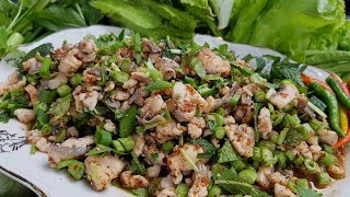 How to make Koi pa Laos Food ກ້ອຍປາ